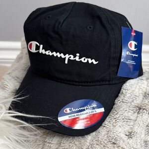 Champion Black Adjustable Cap
